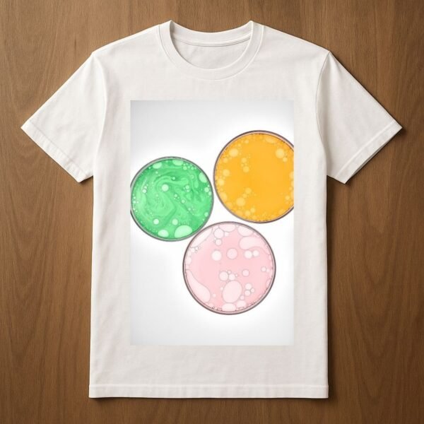 T-shirt with petri dishes