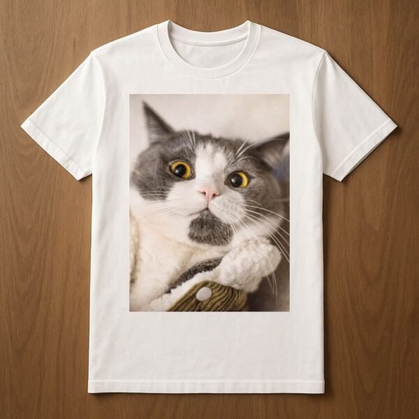 T-shirt with a spotted puss