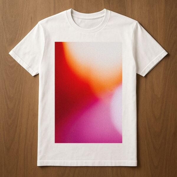 T-shirt with blurred colors: pink edition